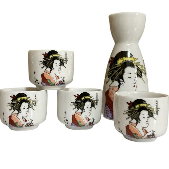 Lotocool Japanese Sake Set, 5 Pieces - Picture 1 of 5